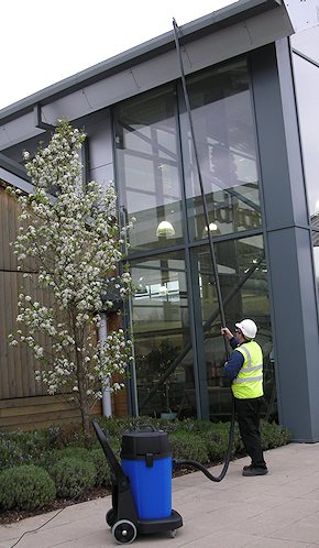 Vacuum cleaning gutters for commercial customers in Folkestone and Dover